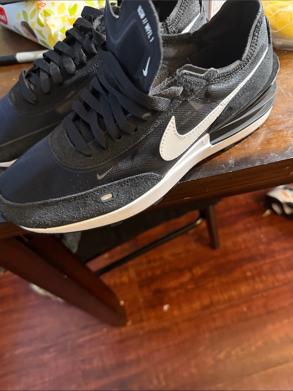 Nike Black and White Low-Top Retro Runner Sneakers